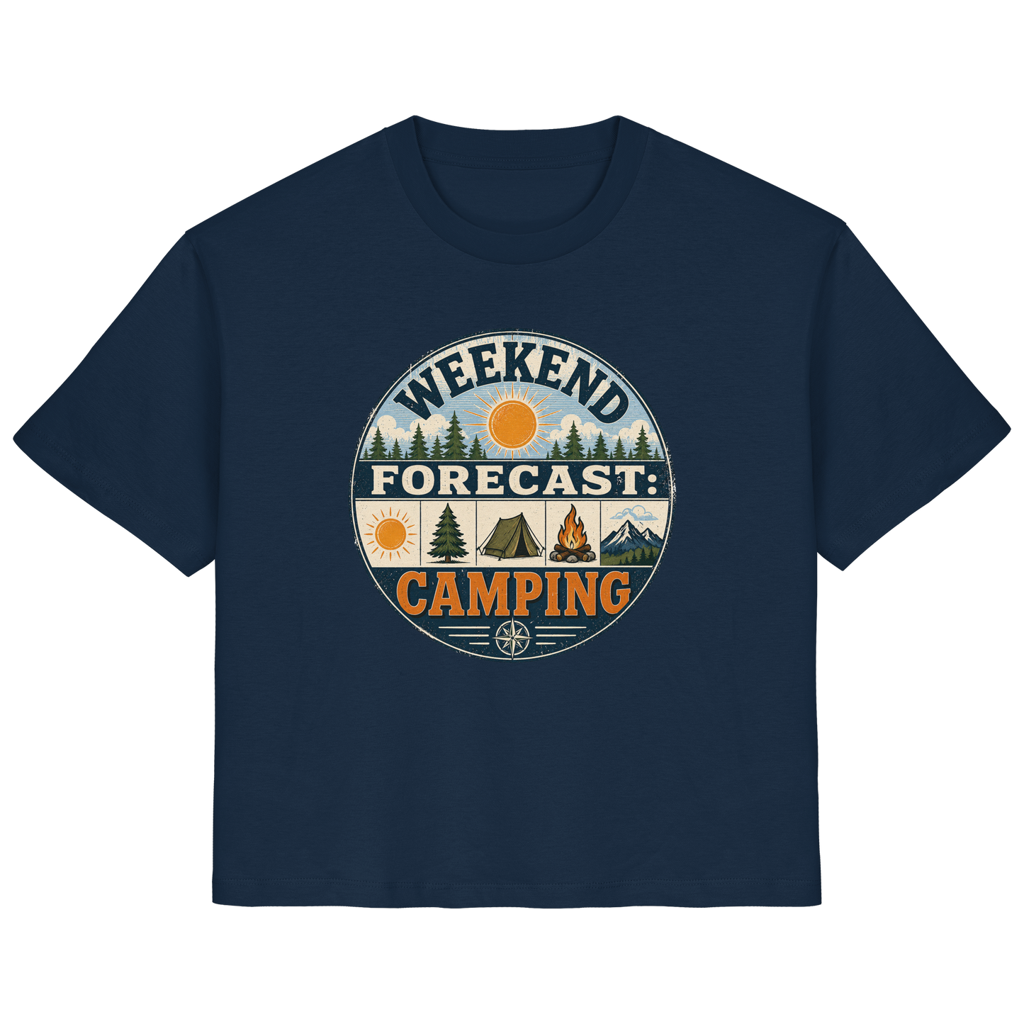 Clever Outdoor Weekend Forecast Camping - Ladies Organic Shirt