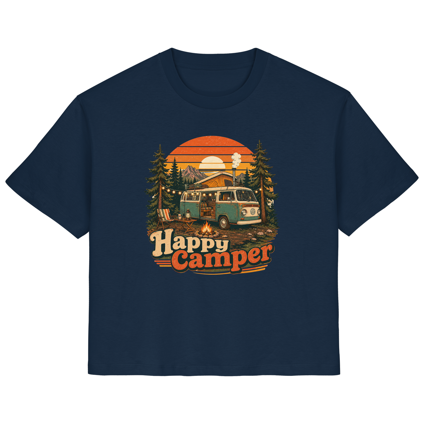 Clever Outdoor Happy Camper - Ladies Organic Shirt