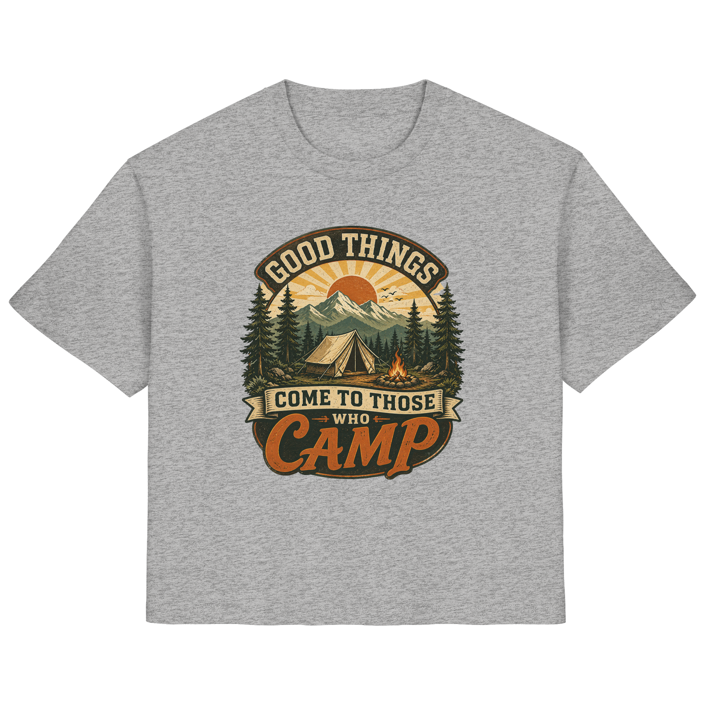 Clever Outdoor Good Things Come To Those Who Camp - Ladies Organic Shirt