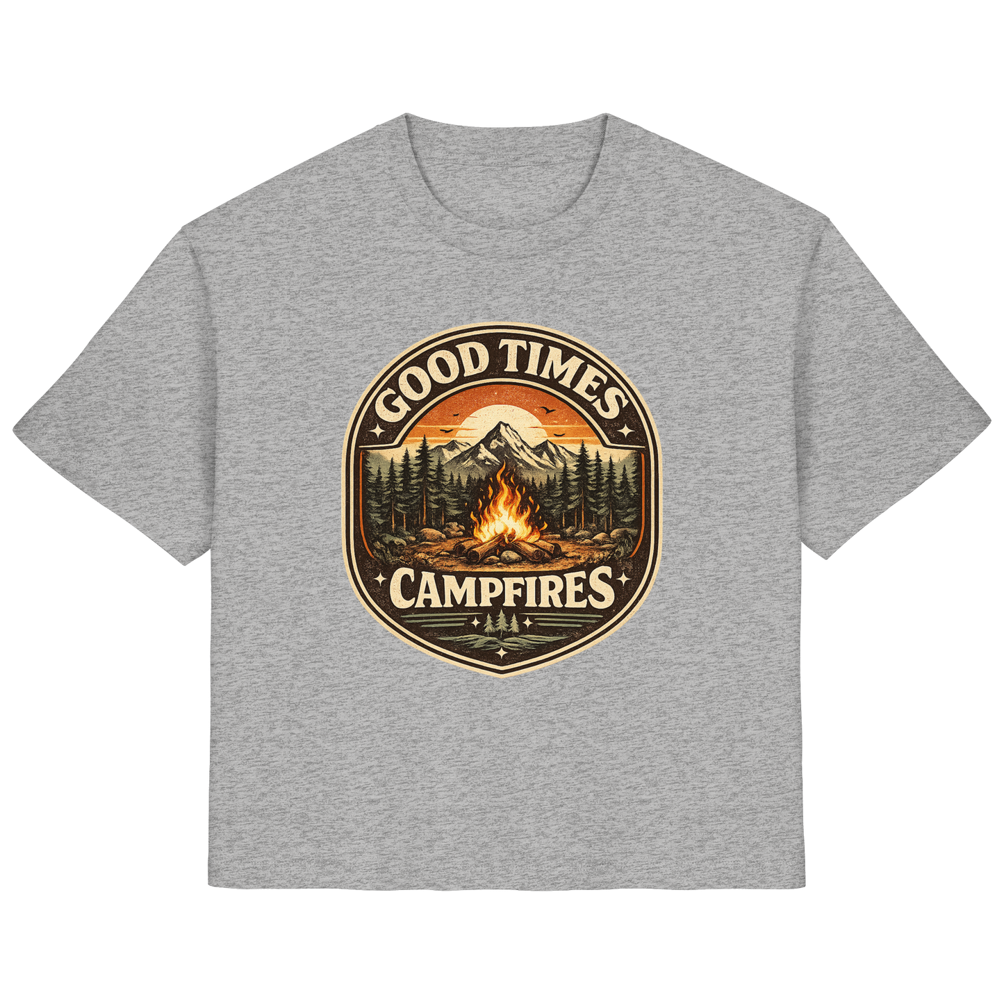 Clever Outdoor Good Times Campfires - Ladies Organic Shirt
