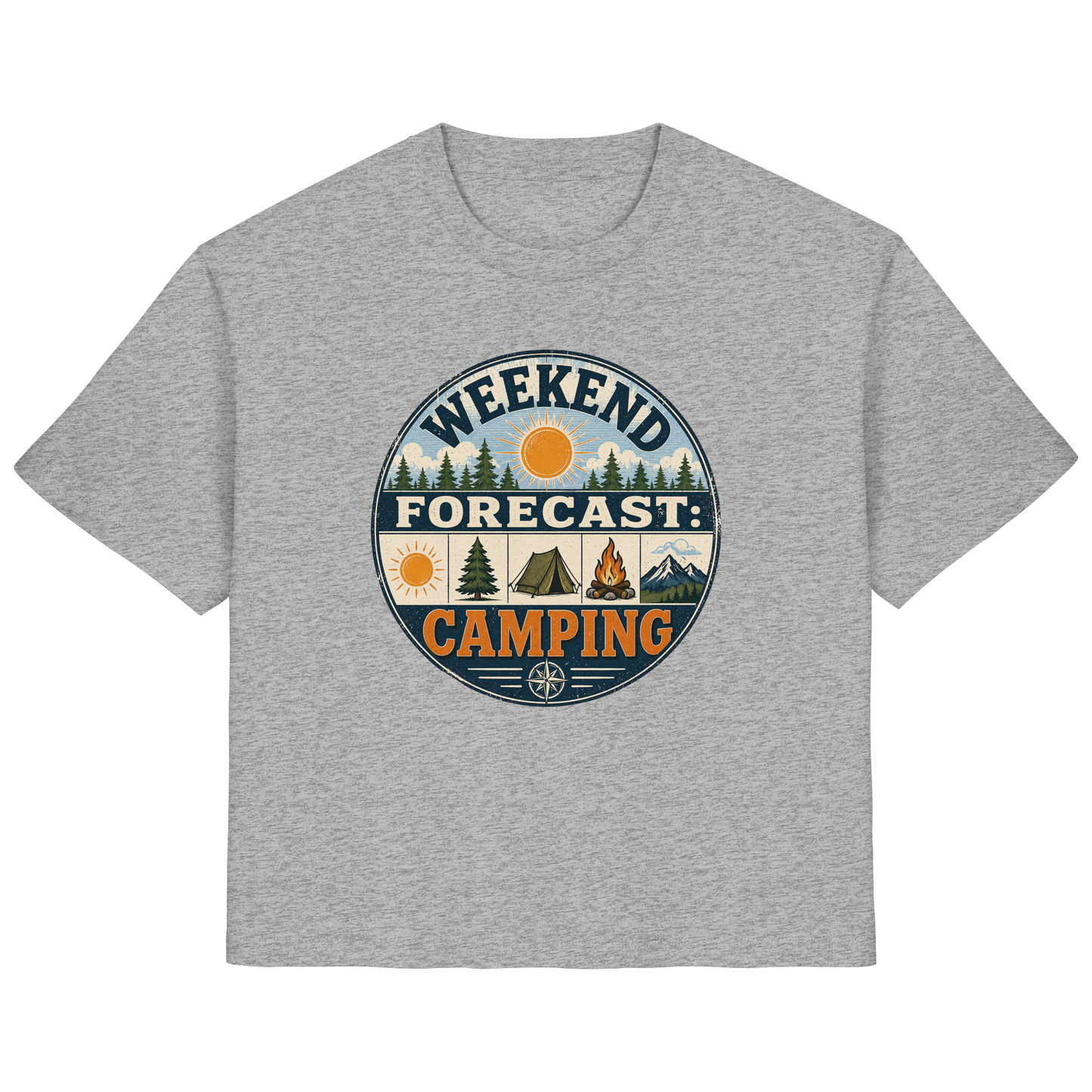 Clever Outdoor Weekend Forecast Camping - Ladies Organic Shirt