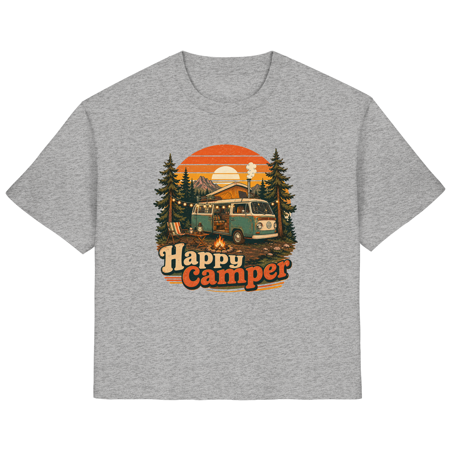 Clever Outdoor Happy Camper - Ladies Organic Shirt