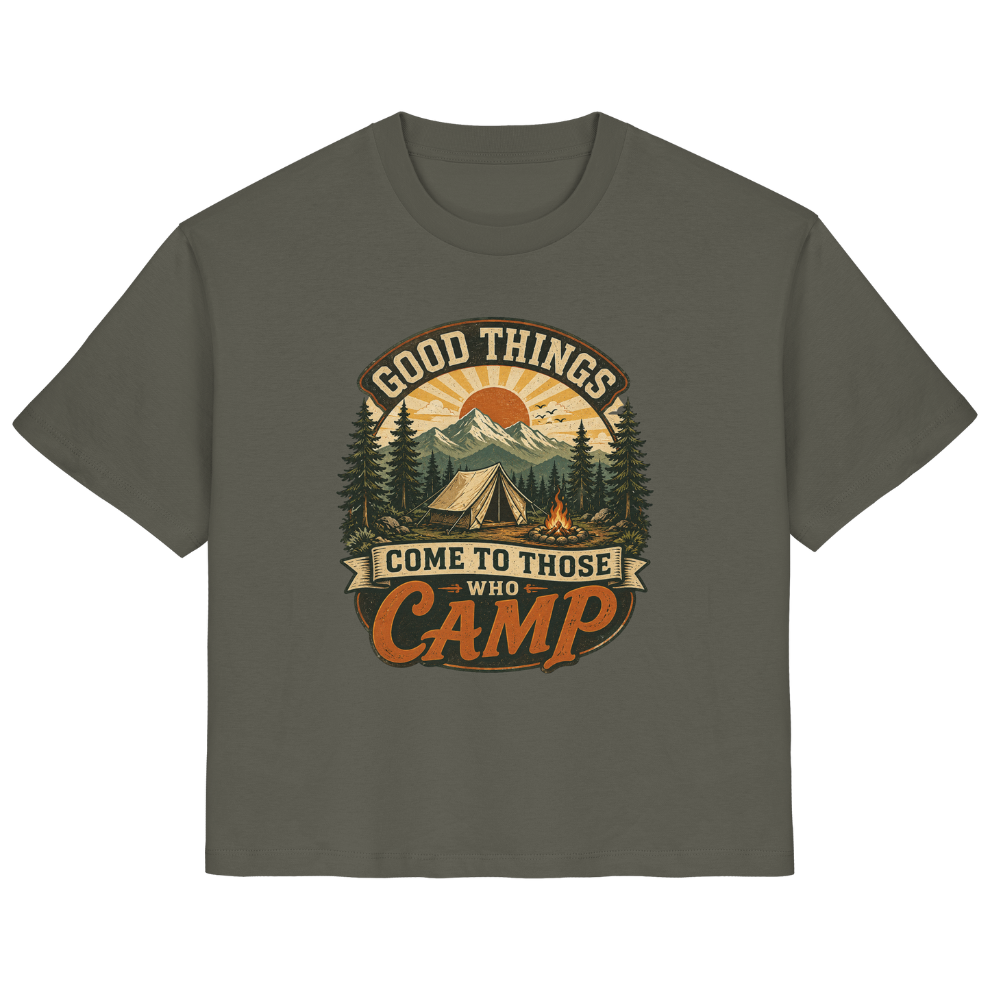 Clever Outdoor Good Things Come To Those Who Camp - Ladies Organic Shirt