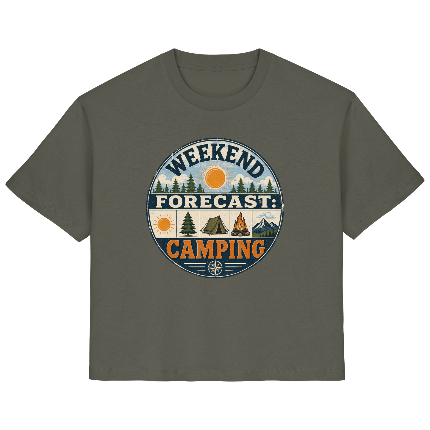 Clever Outdoor Weekend Forecast Camping - Ladies Organic Shirt