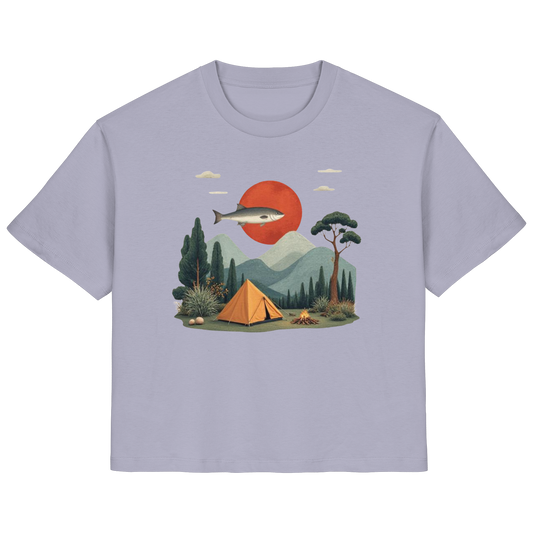 Clever Outdoor Red Sun Fish - Ladies Organic Shirt - clever-outdoor.de