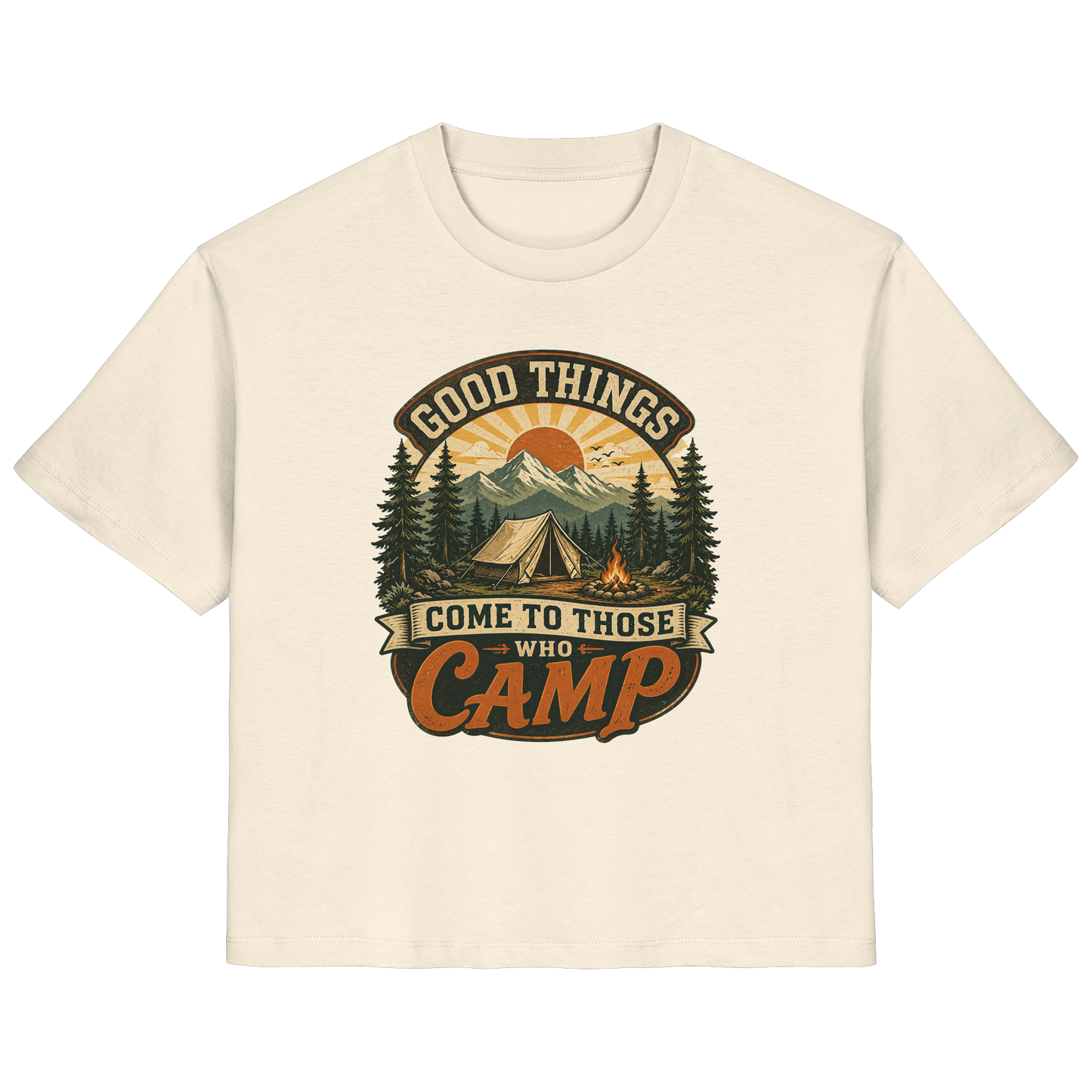 Clever Outdoor Good Things Come To Those Who Camp - Ladies Organic Shirt