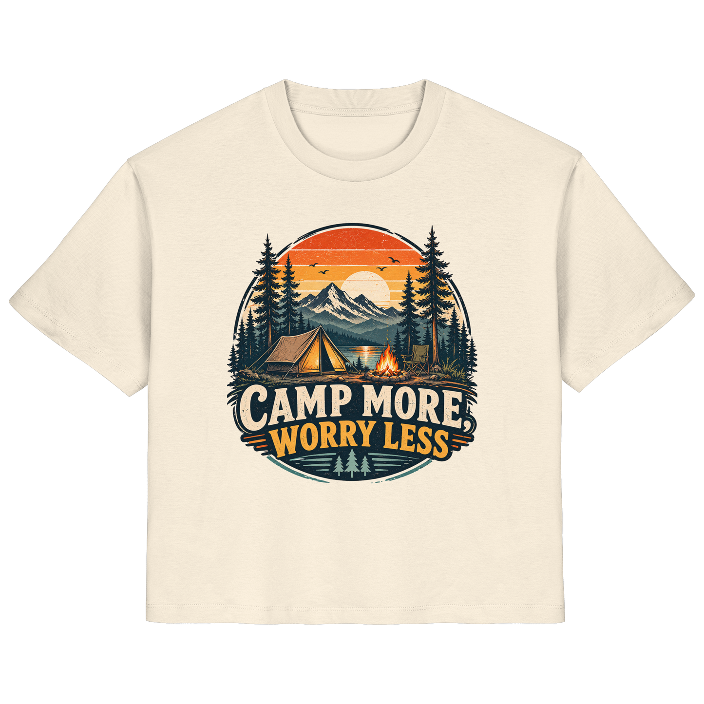 Clever Outdoor Camp More Worry Less - Ladies Organic Shirt