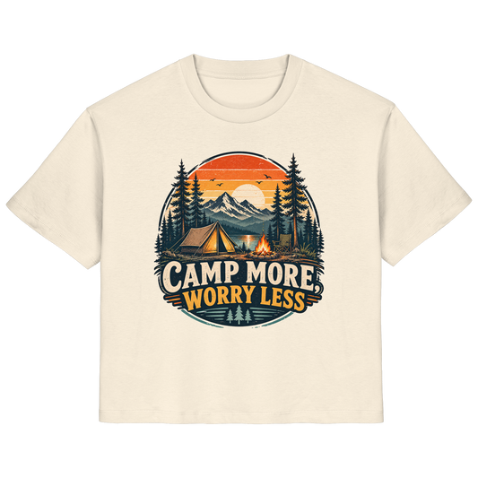 Clever Outdoor Camp More Worry Less - Ladies Organic Shirt - clever-outdoor.de
