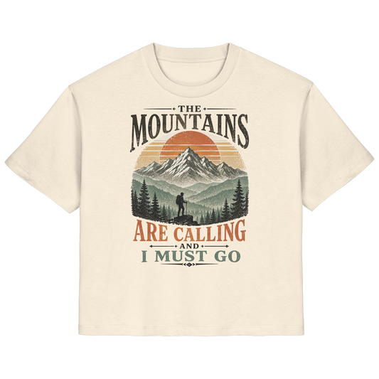 Clever Outdoor The Mountains Are Calling And I Must Go - Ladies Organic Shirt - clever-outdoor.de