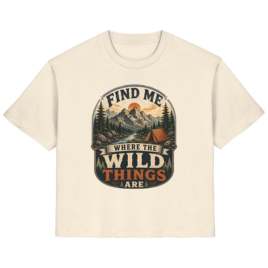 Clever Outdoor Find Me Where The Wild Things Are  - Ladies Organic Shirt - clever-outdoor.de