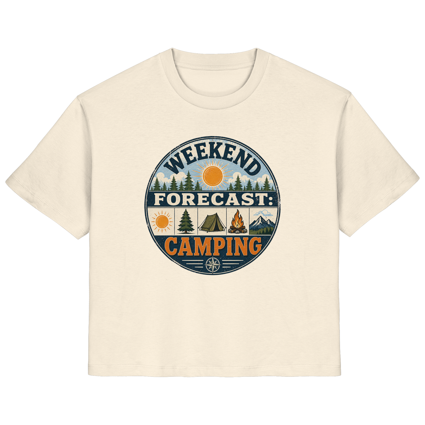 Clever Outdoor Weekend Forecast Camping - Ladies Organic Shirt