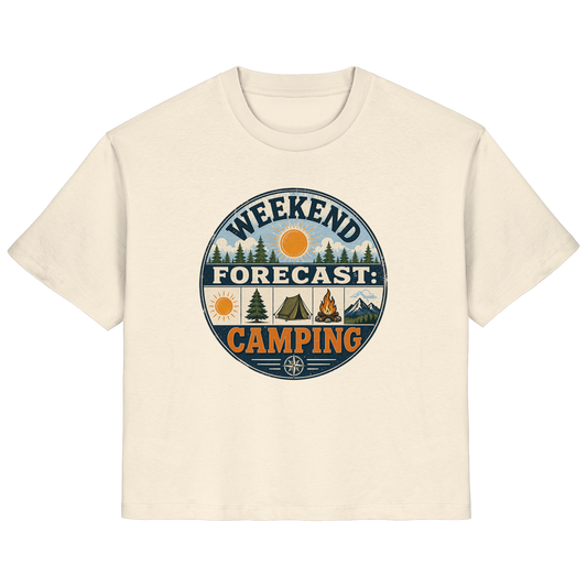 Clever Outdoor Weekend Forecast Camping - Ladies Organic Shirt - clever-outdoor.de