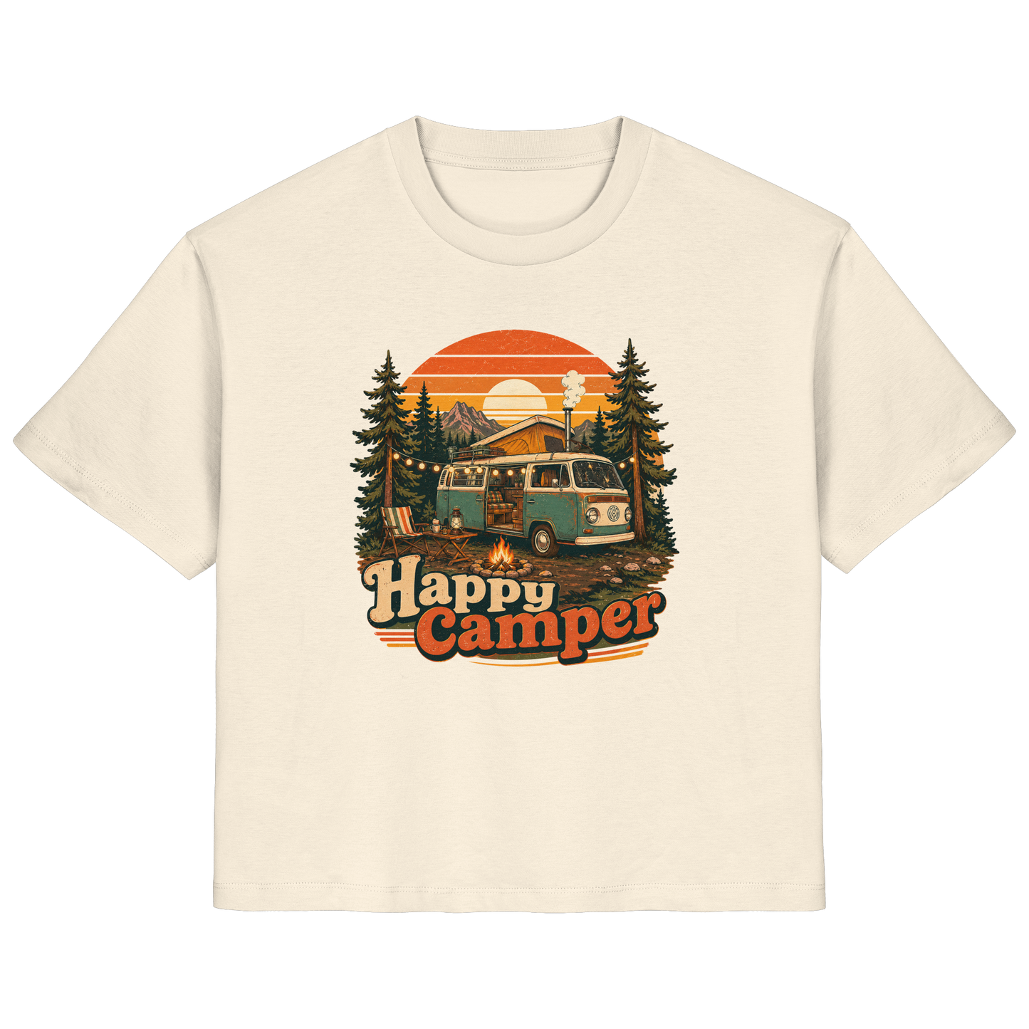 Clever Outdoor Happy Camper - Ladies Organic Shirt
