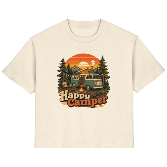 Clever Outdoor Happy Camper - Ladies Organic Shirt - clever-outdoor.de