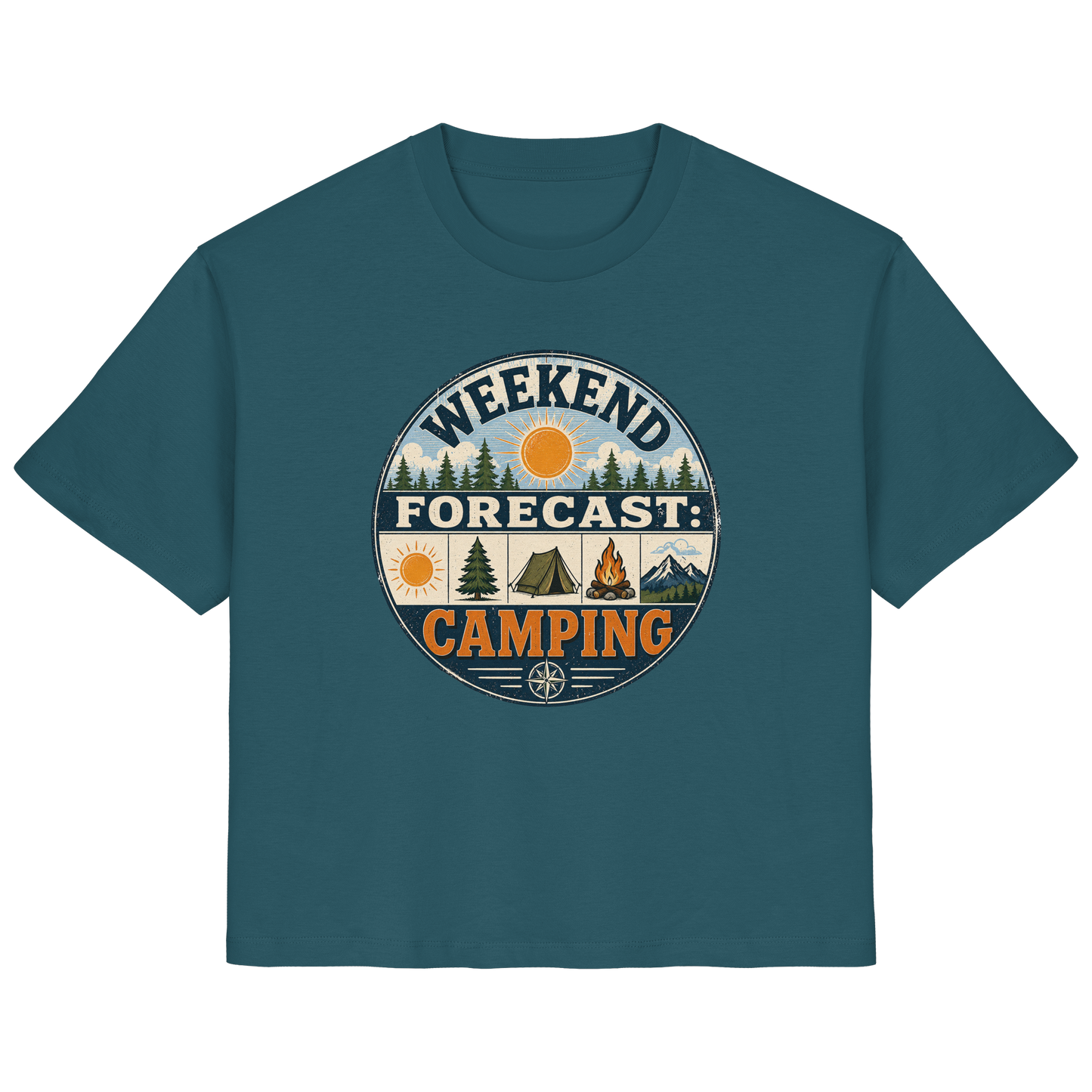 Clever Outdoor Weekend Forecast Camping - Ladies Organic Shirt