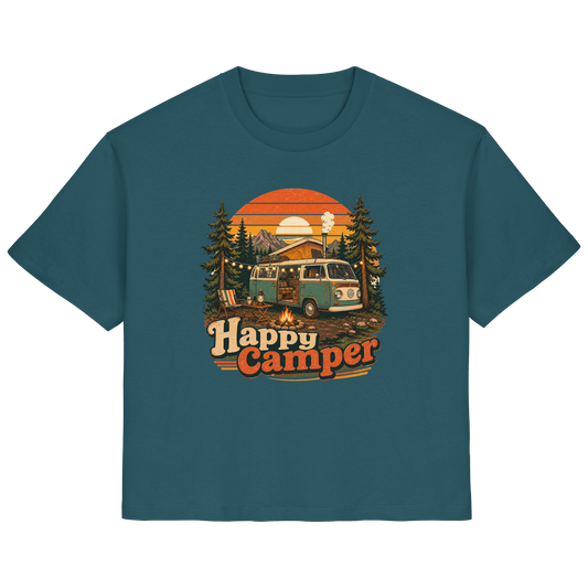 Clever Outdoor Happy Camper - Ladies Organic Shirt - clever-outdoor.de