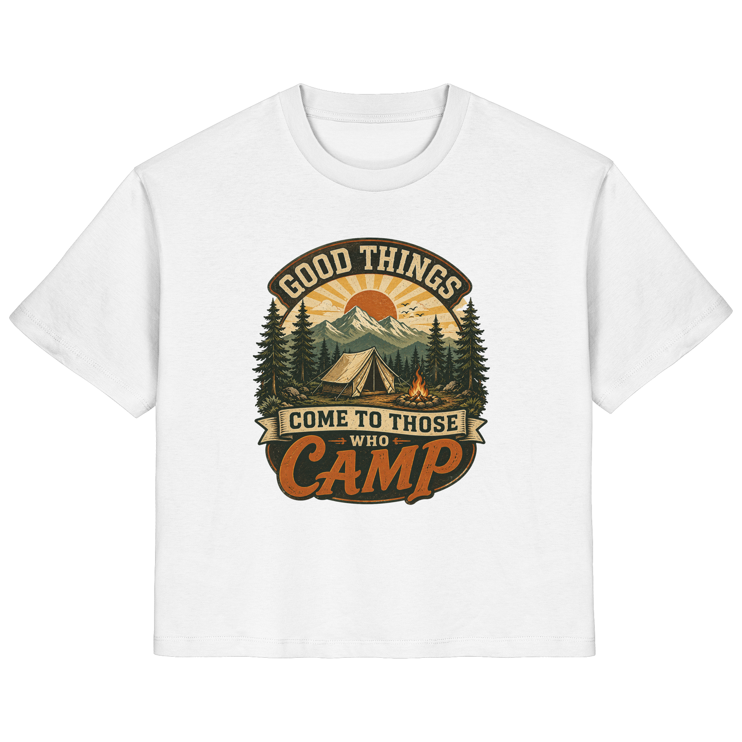 Clever Outdoor Good Things Come To Those Who Camp - Ladies Organic Shirt