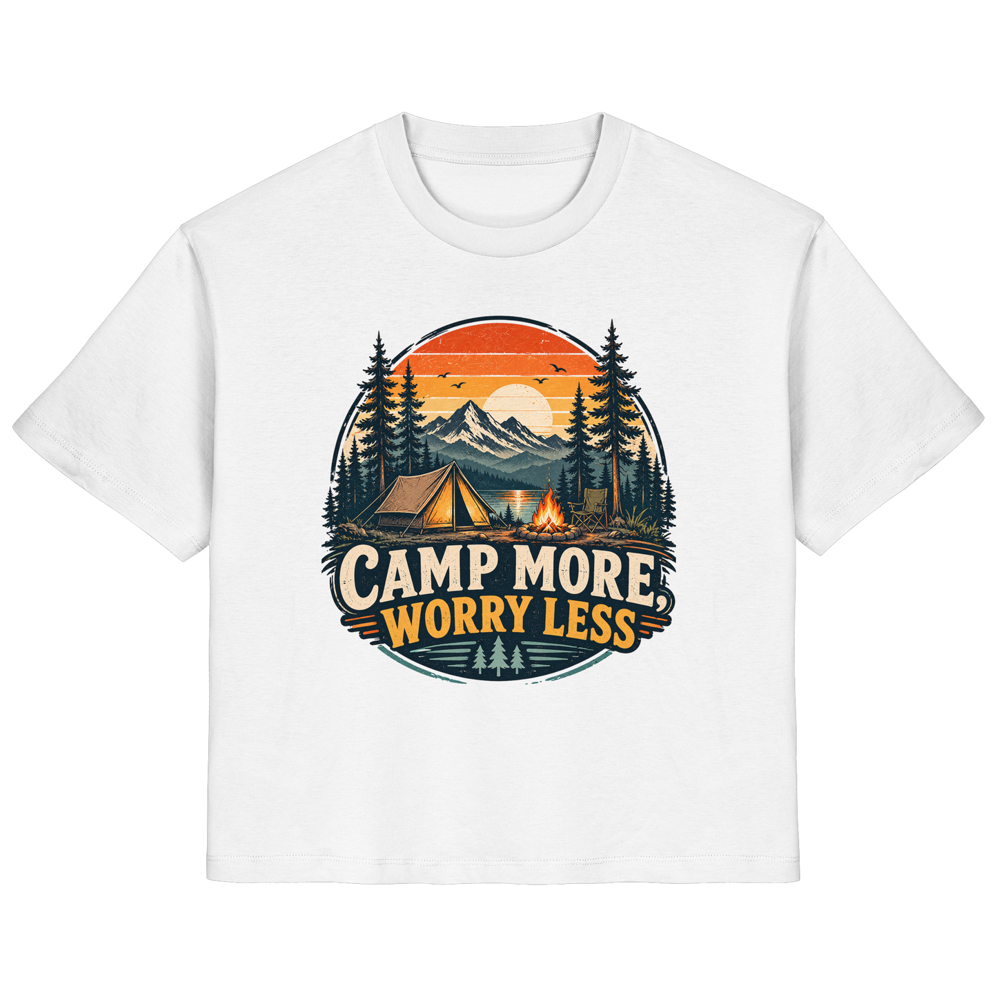 Clever Outdoor Camp More Worry Less - Ladies Organic Shirt