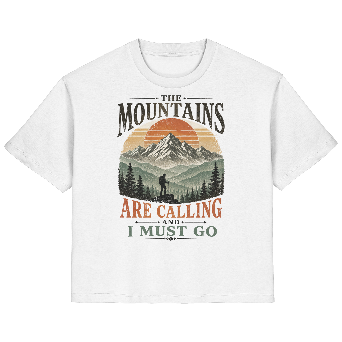 Clever Outdoor The Mountains Are Calling And I Must Go - Ladies Organic Shirt