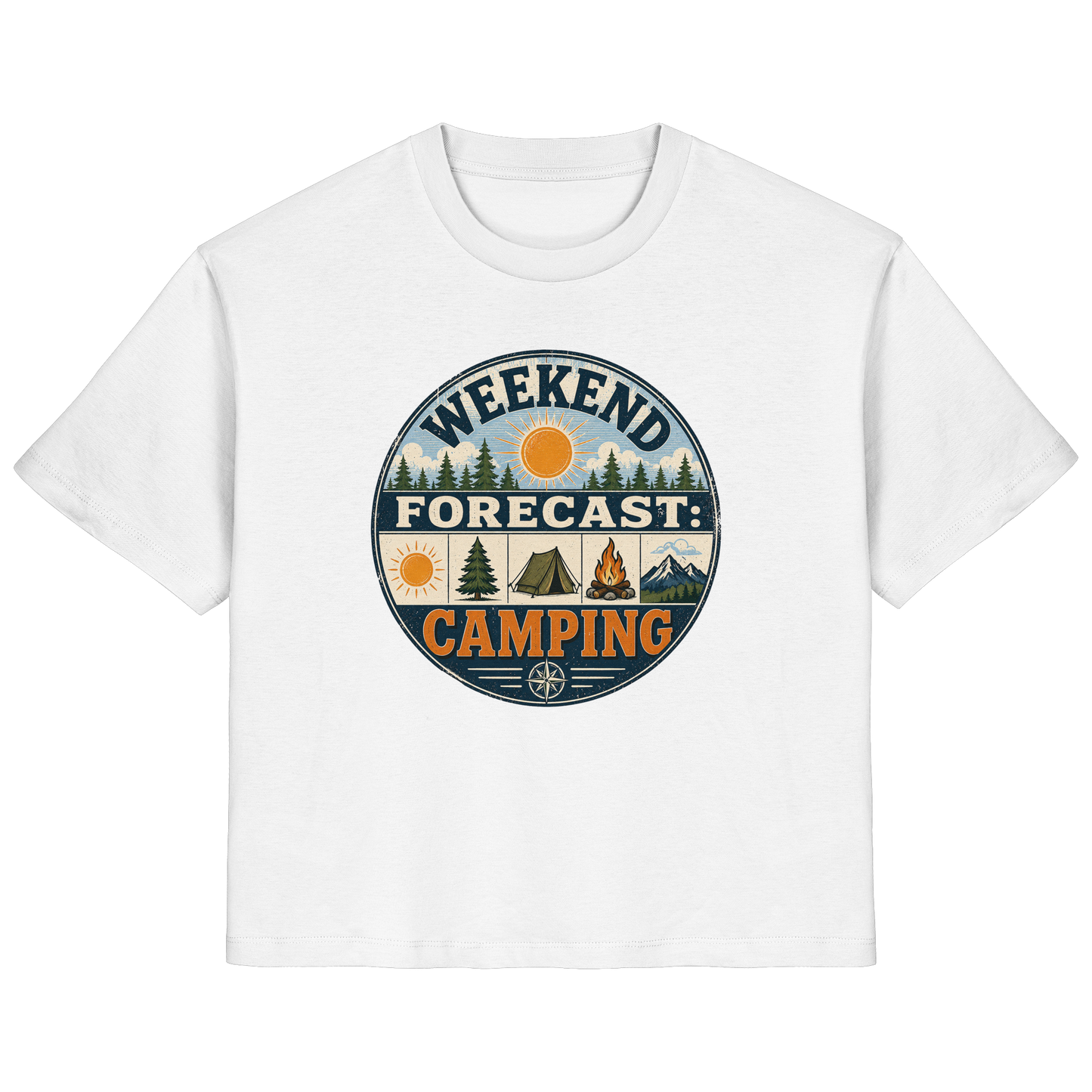 Clever Outdoor Weekend Forecast Camping - Ladies Organic Shirt