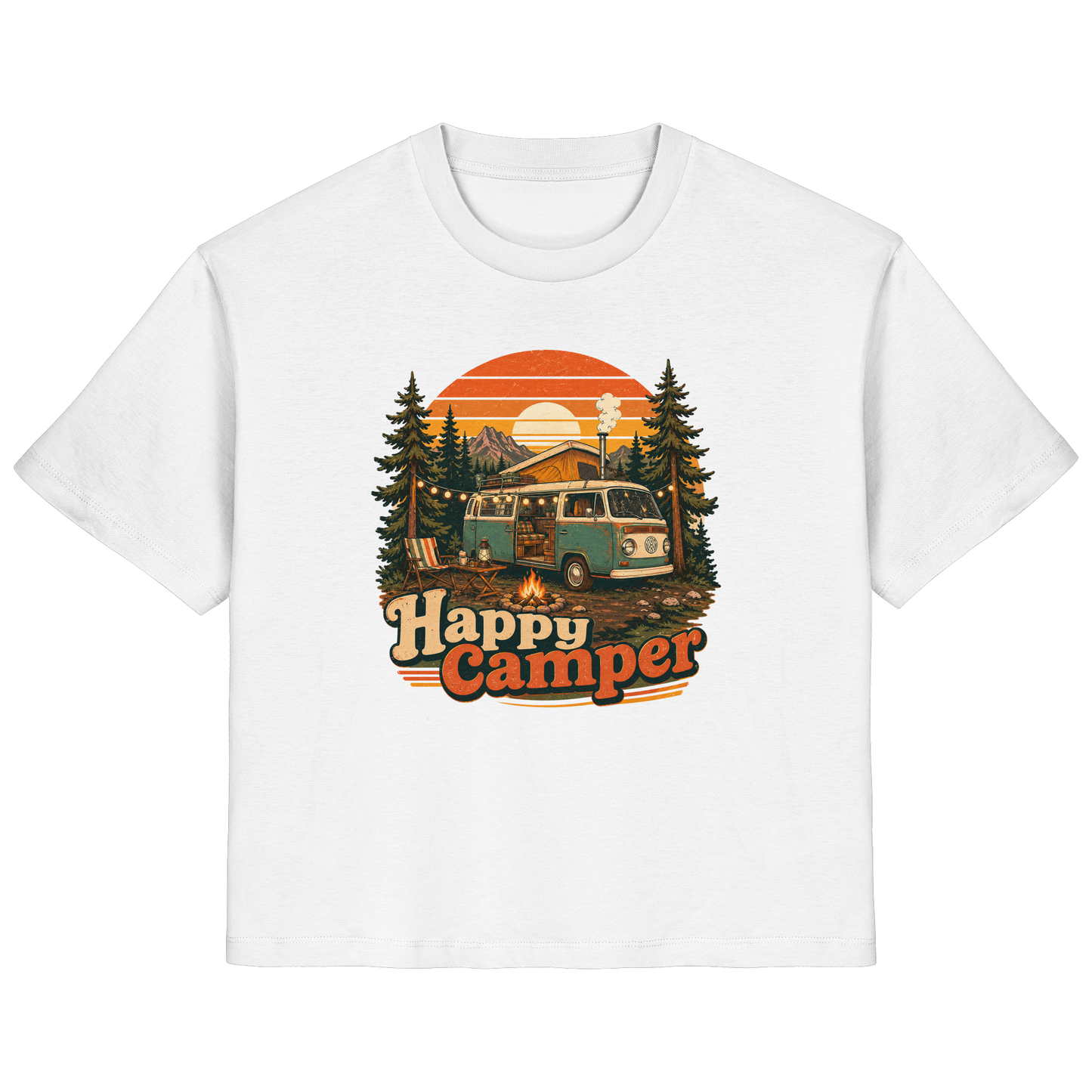 Clever Outdoor Happy Camper - Ladies Organic Shirt