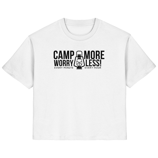Clever Outdoor Camp More Worry Less  - Ladies Organic Shirt - clever-outdoor.de
