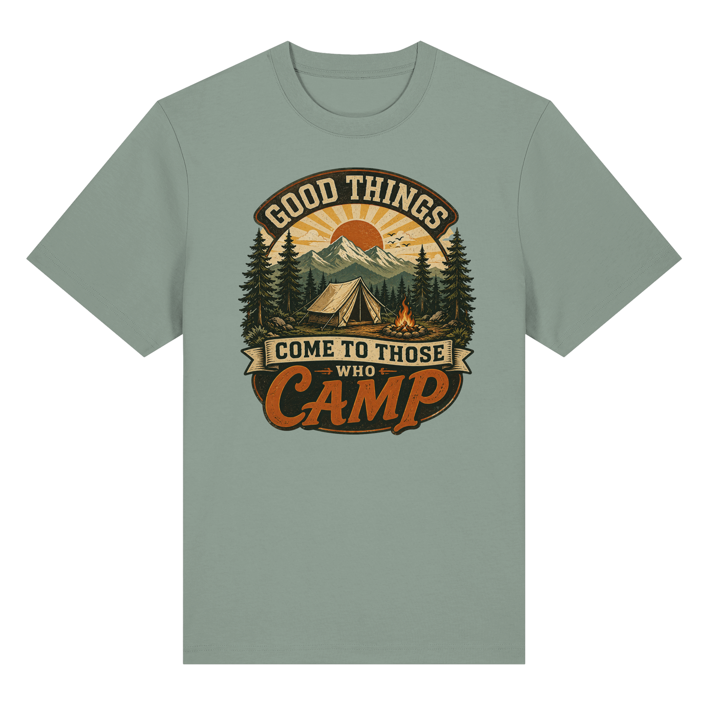 Clever Outdoor Good Things Come To Those Who Camp - Organic Heavy Shirt