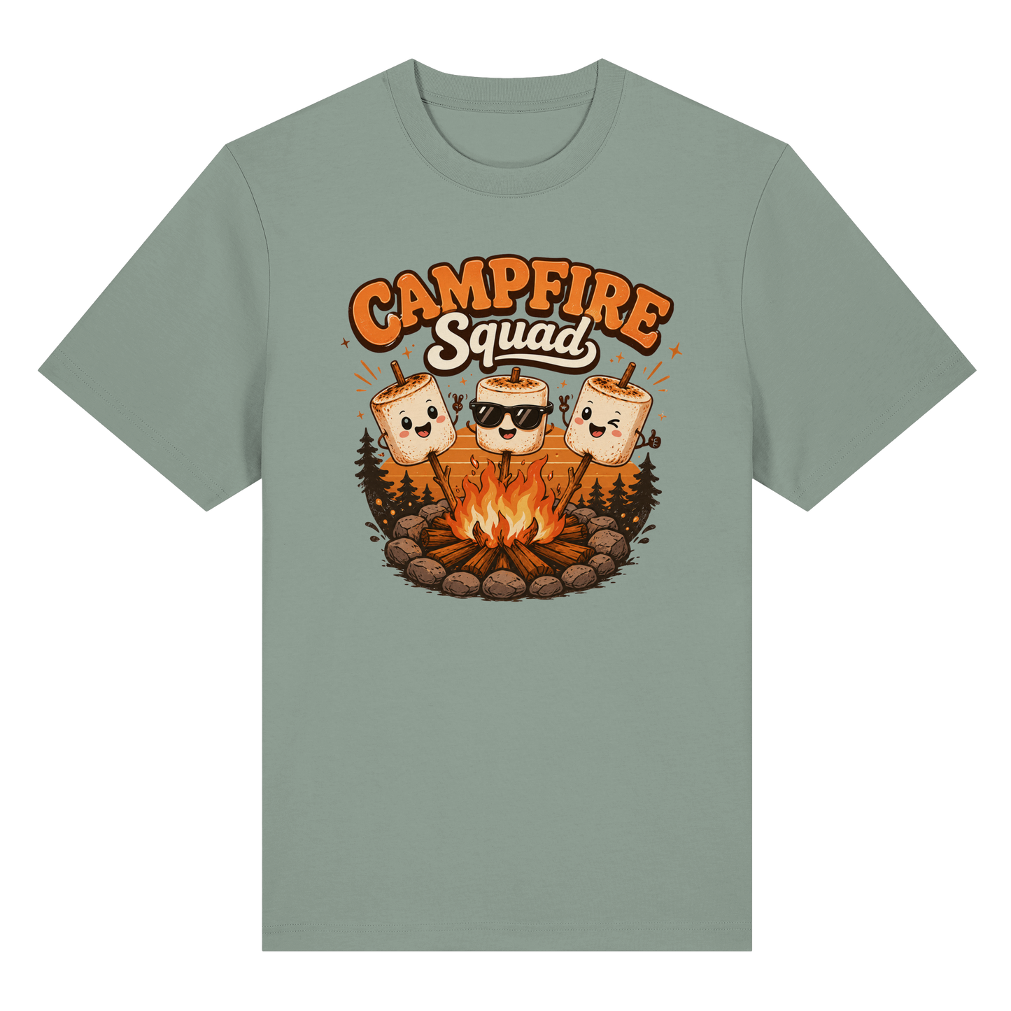 Clever Outdoor Campfire Squad - Organic Heavy Shirt