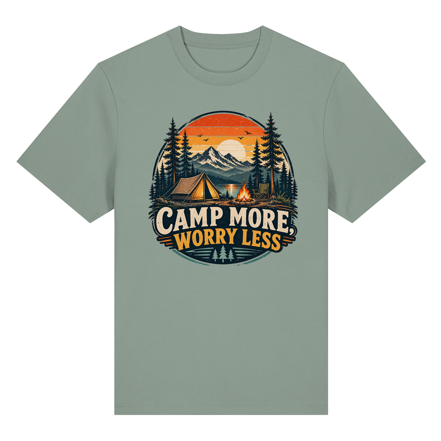 Clever Outdoor Camp More Worry Less - Organic Heavy Shirt