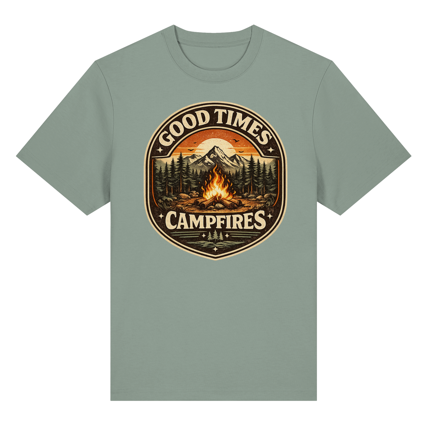 Clever Outdoor Good Times Campfires - Organic Heavy Shirt