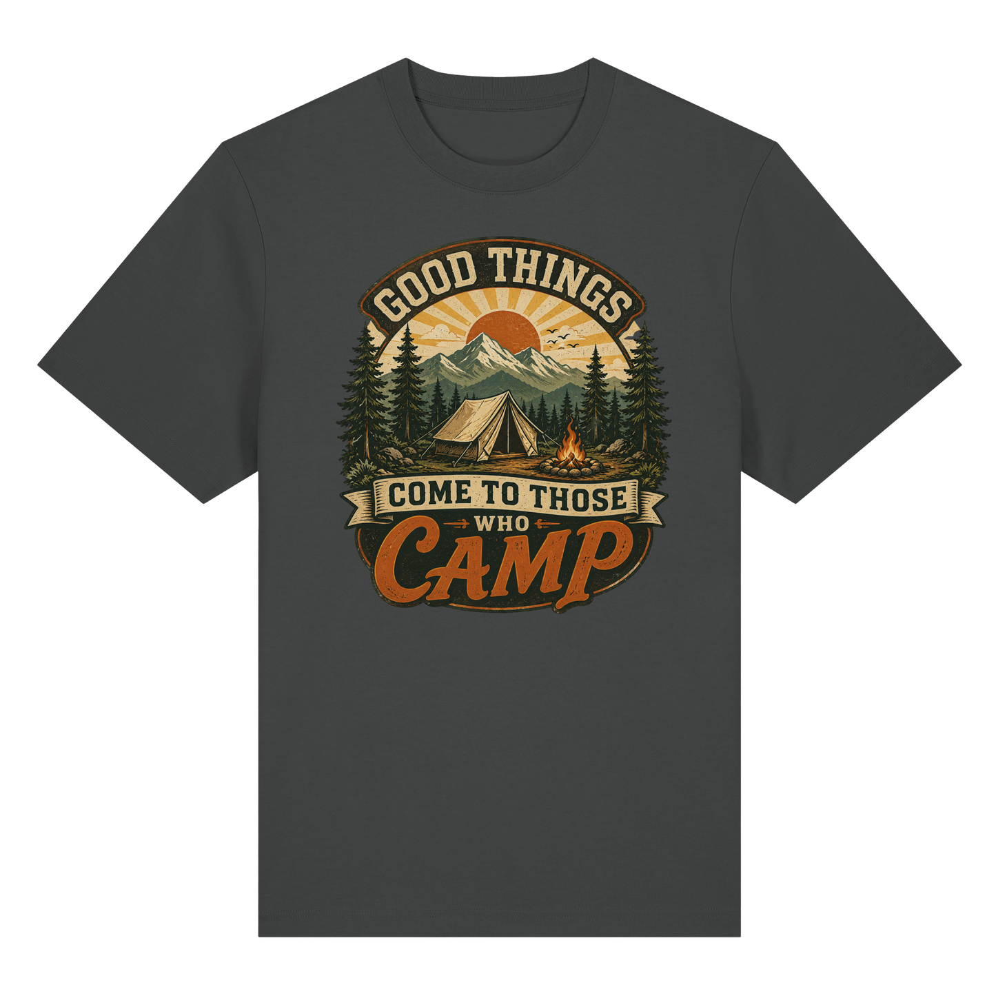 Clever Outdoor Good Things Come To Those Who Camp - Organic Heavy Shirt