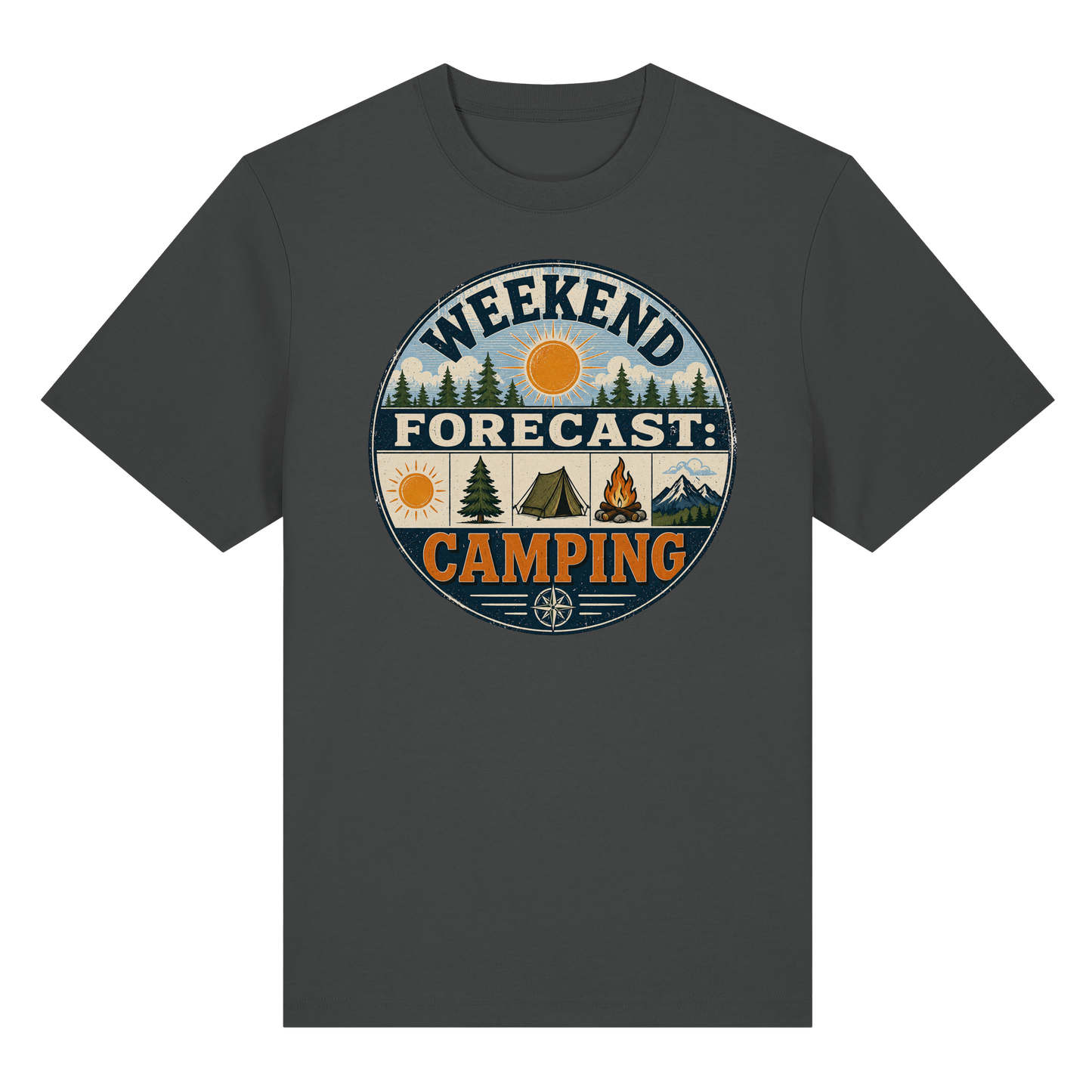 Clever Outdoor Weekend Forecast Camping - Organic Heavy Shirt