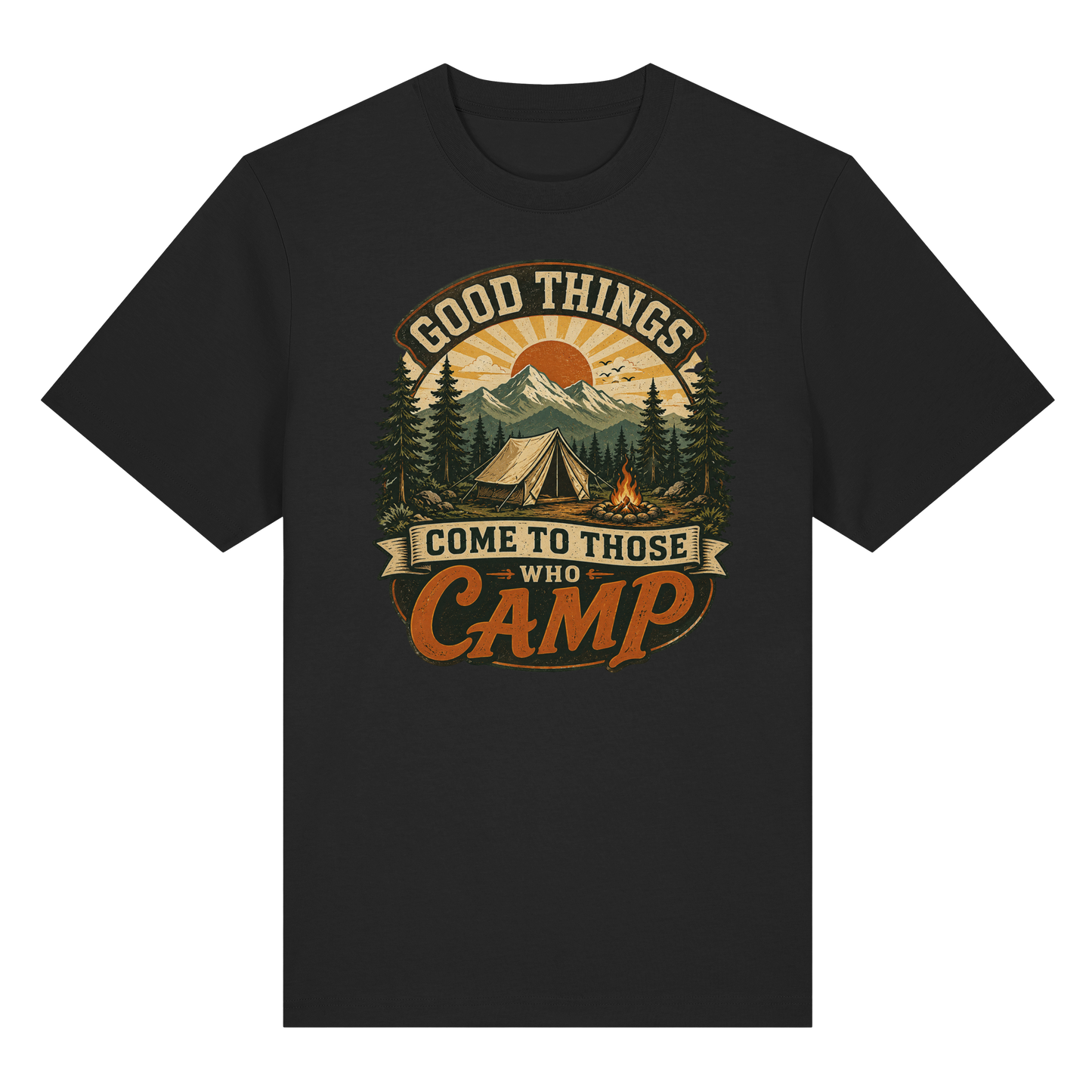 Clever Outdoor Good Things Come To Those Who Camp - Organic Heavy Shirt