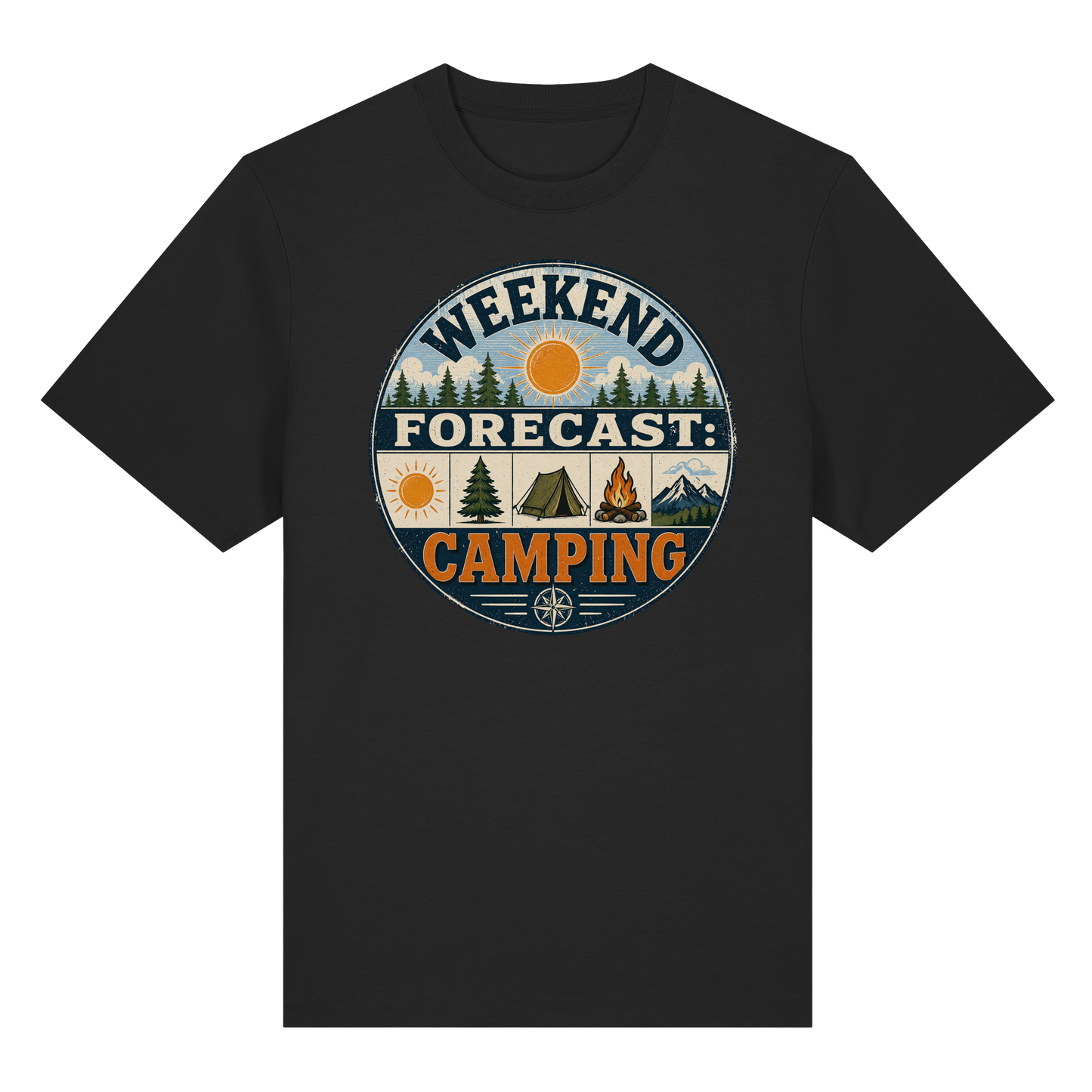 Clever Outdoor Weekend Forecast Camping - Organic Heavy Shirt