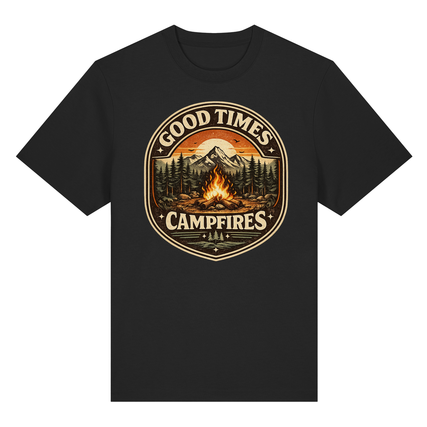 Clever Outdoor Good Times Campfires - Organic Heavy Shirt