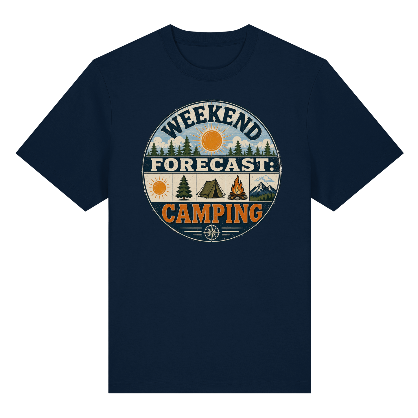 Clever Outdoor Weekend Forecast Camping - Organic Heavy Shirt