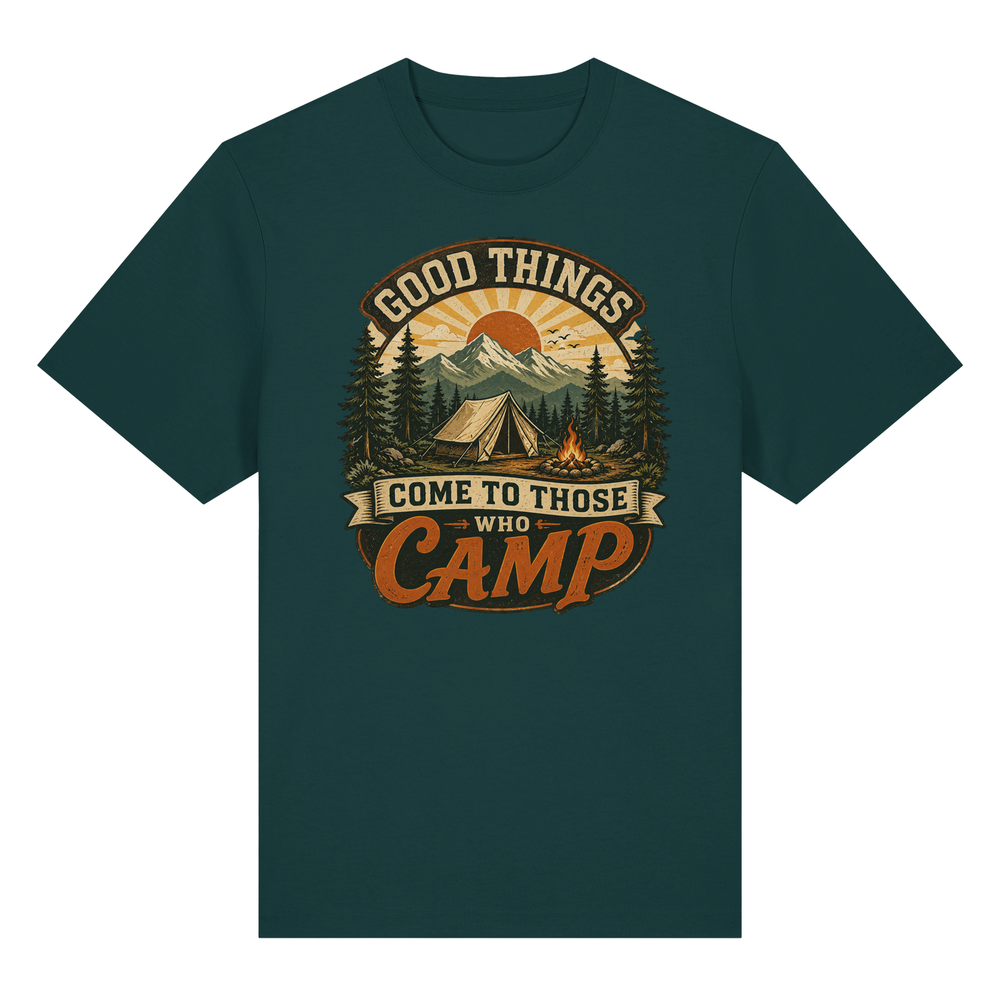 Clever Outdoor Good Things Come To Those Who Camp - Organic Heavy Shirt