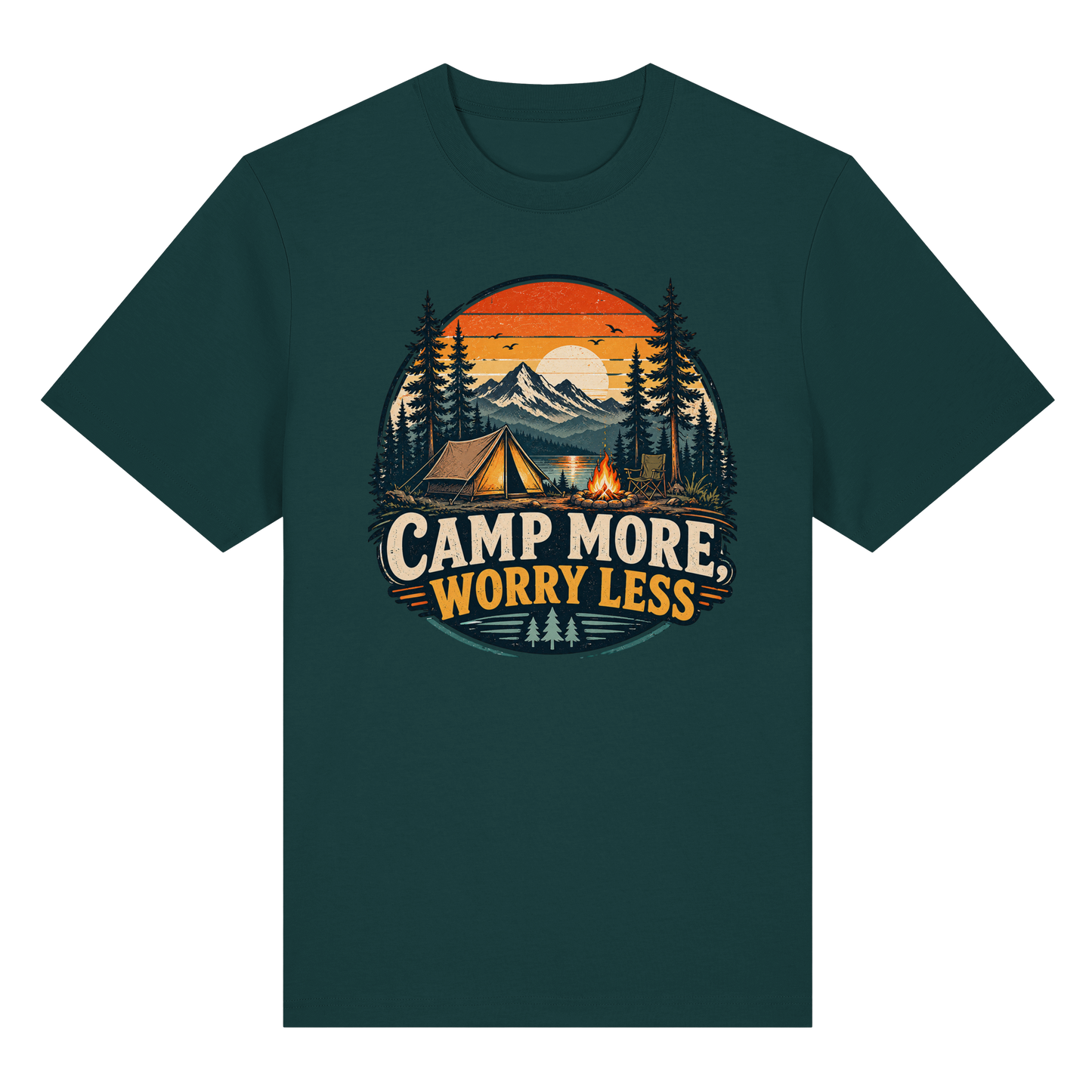 Clever Outdoor Camp More Worry Less - Organic Heavy Shirt