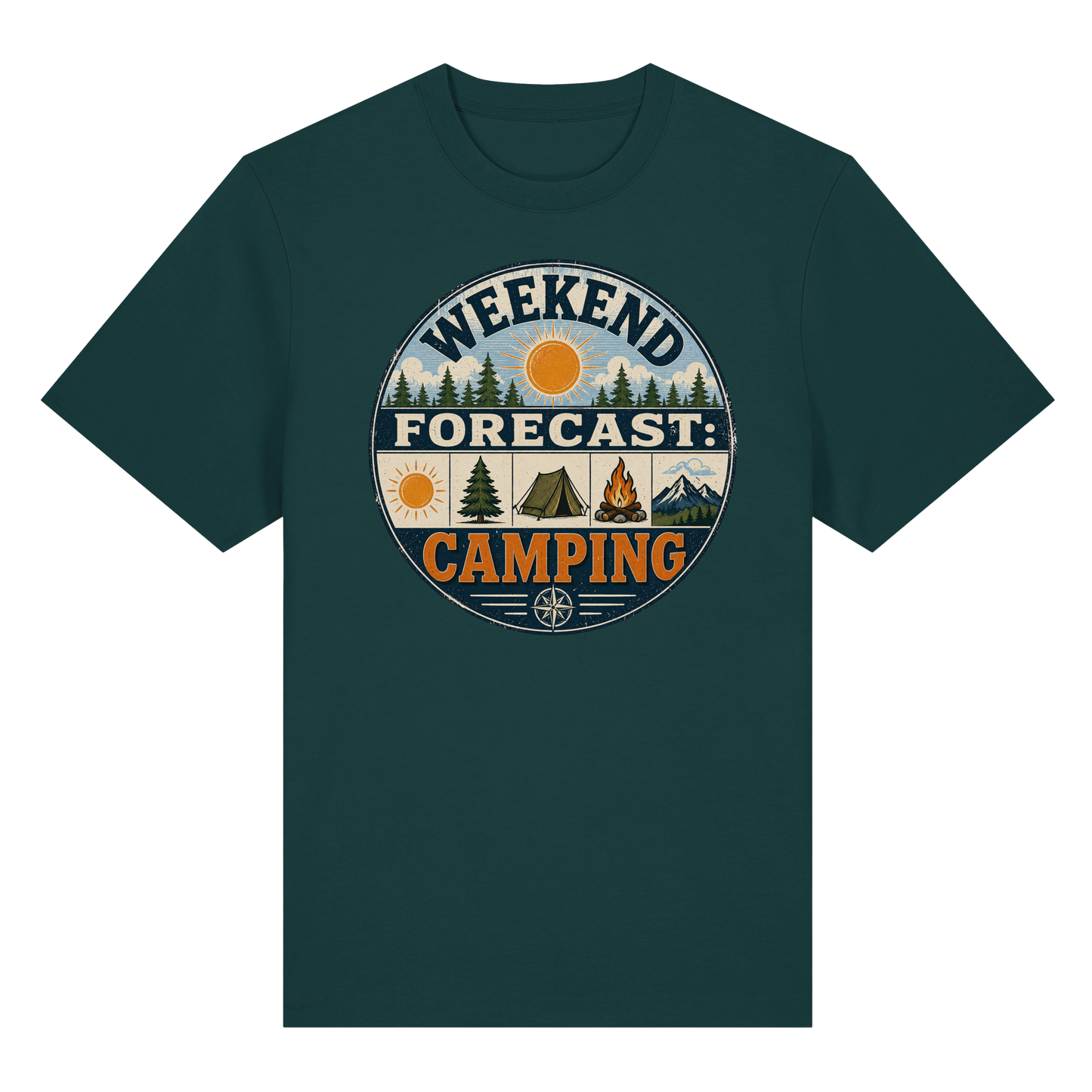 Clever Outdoor Weekend Forecast Camping - Organic Heavy Shirt