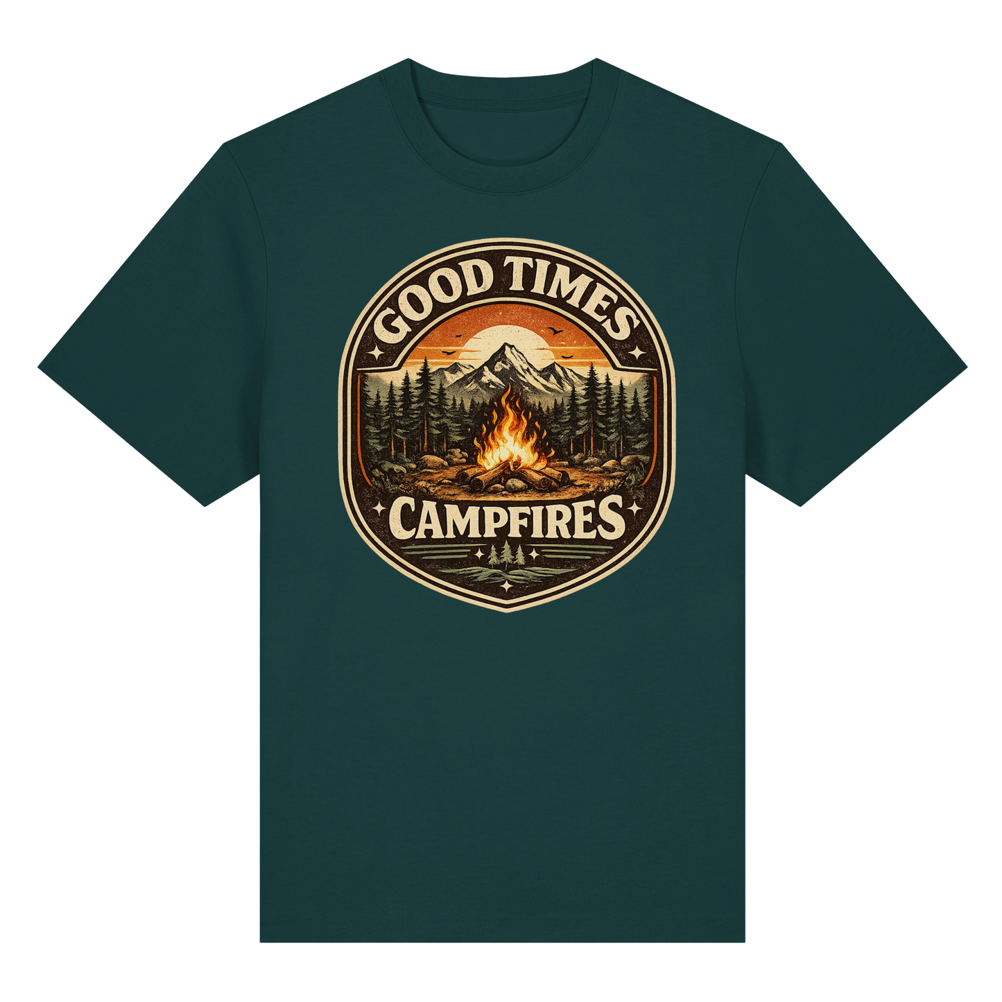 Clever Outdoor Good Times Campfires - Organic Heavy Shirt