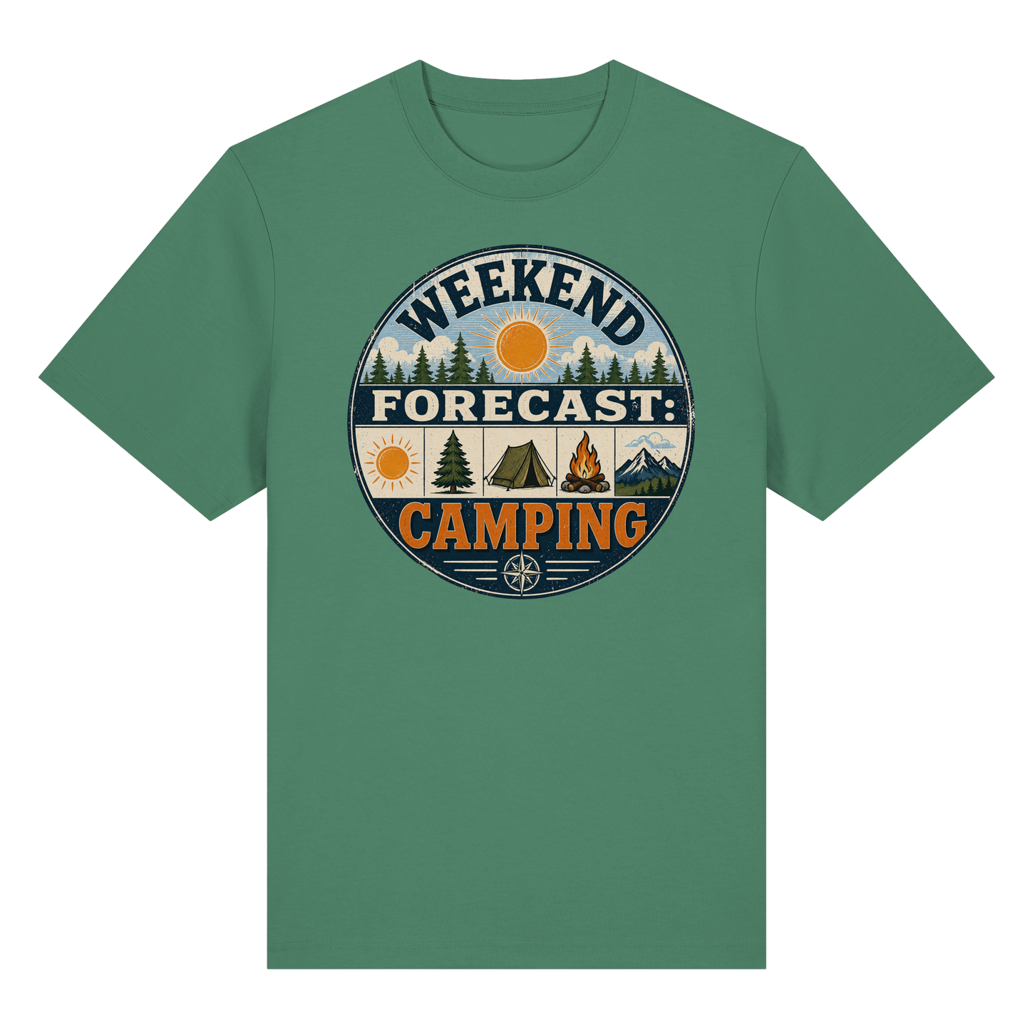 Clever Outdoor Weekend Forecast Camping - Organic Heavy Shirt