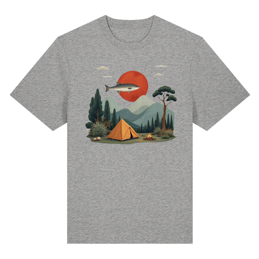 Clever Outdoor Red Sun Fish - Organic Heavy Shirt - clever-outdoor.de