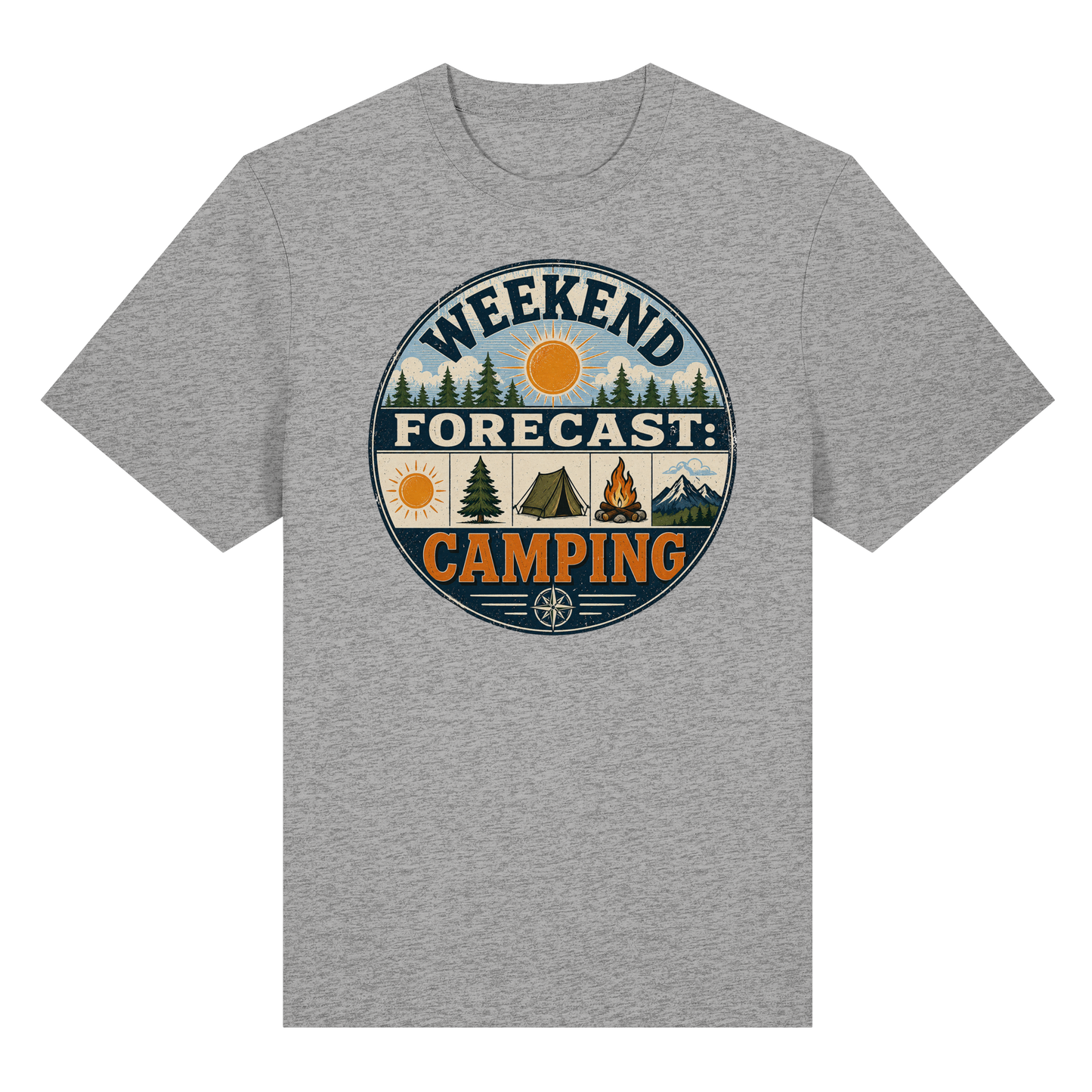 Clever Outdoor Weekend Forecast Camping - Organic Heavy Shirt