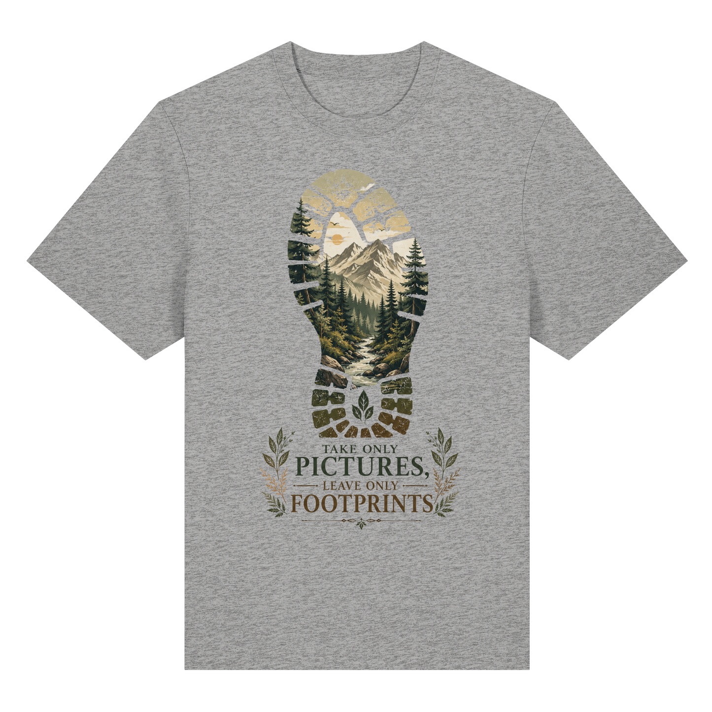 Clever Outdoor Take Only Pictures Leave Only Footprints - Organic Heavy Shirt