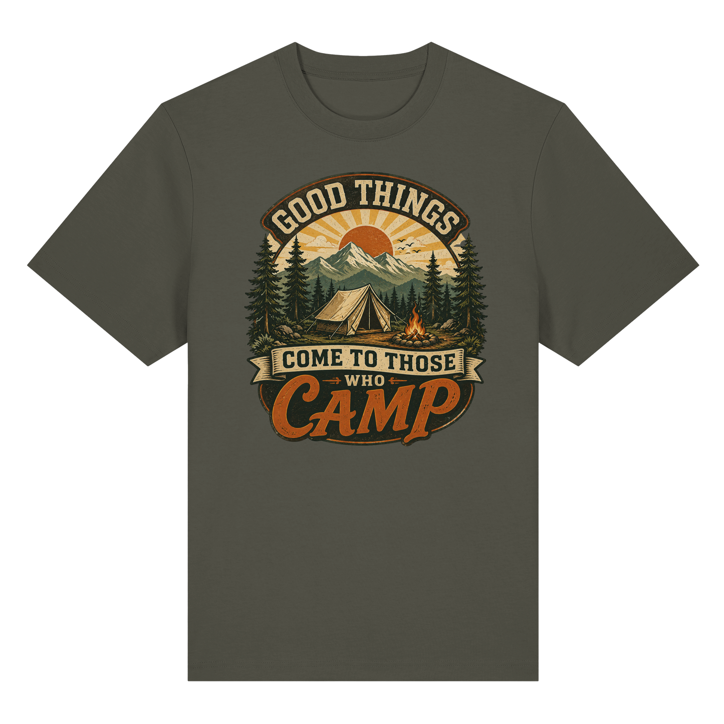 Clever Outdoor Good Things Come To Those Who Camp - Organic Heavy Shirt