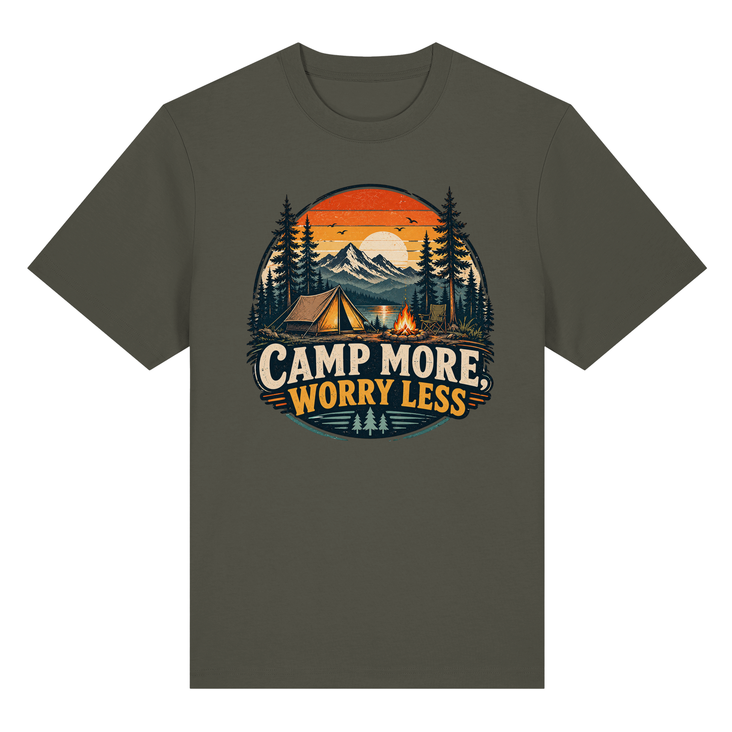 Clever Outdoor Camp More Worry Less - Organic Heavy Shirt