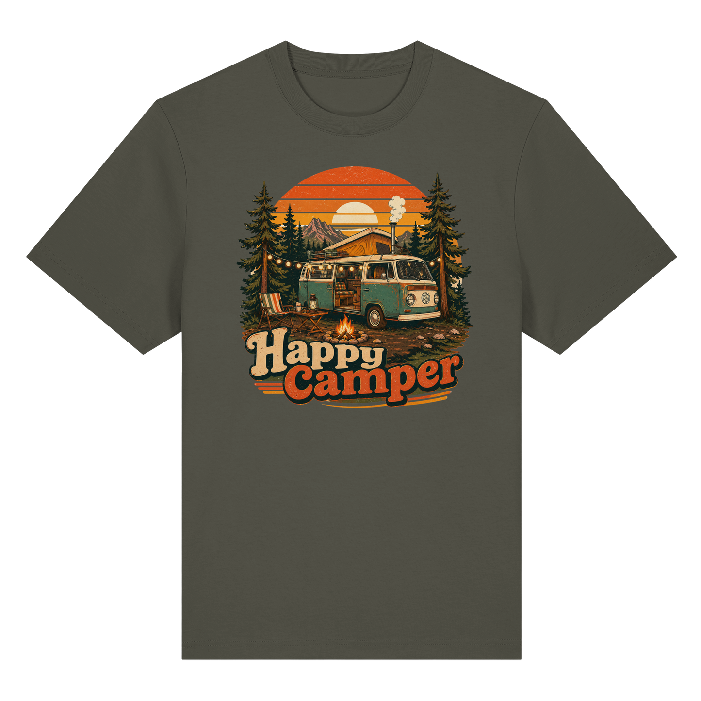 Clever Outdoor Happy Camper - Organic Heavy Shirt