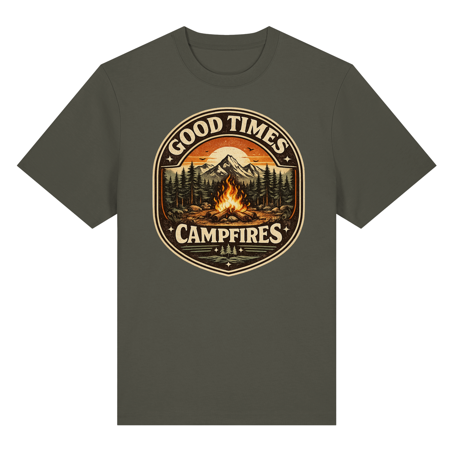 Clever Outdoor Good Times Campfires - Organic Heavy Shirt