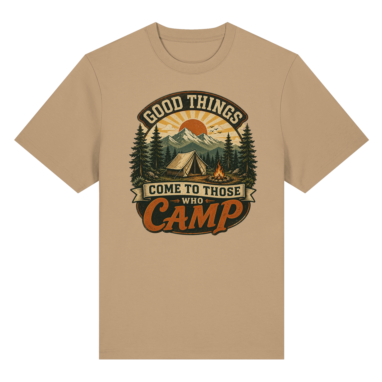 Clever Outdoor Good Things Come To Those Who Camp - Organic Heavy Shirt