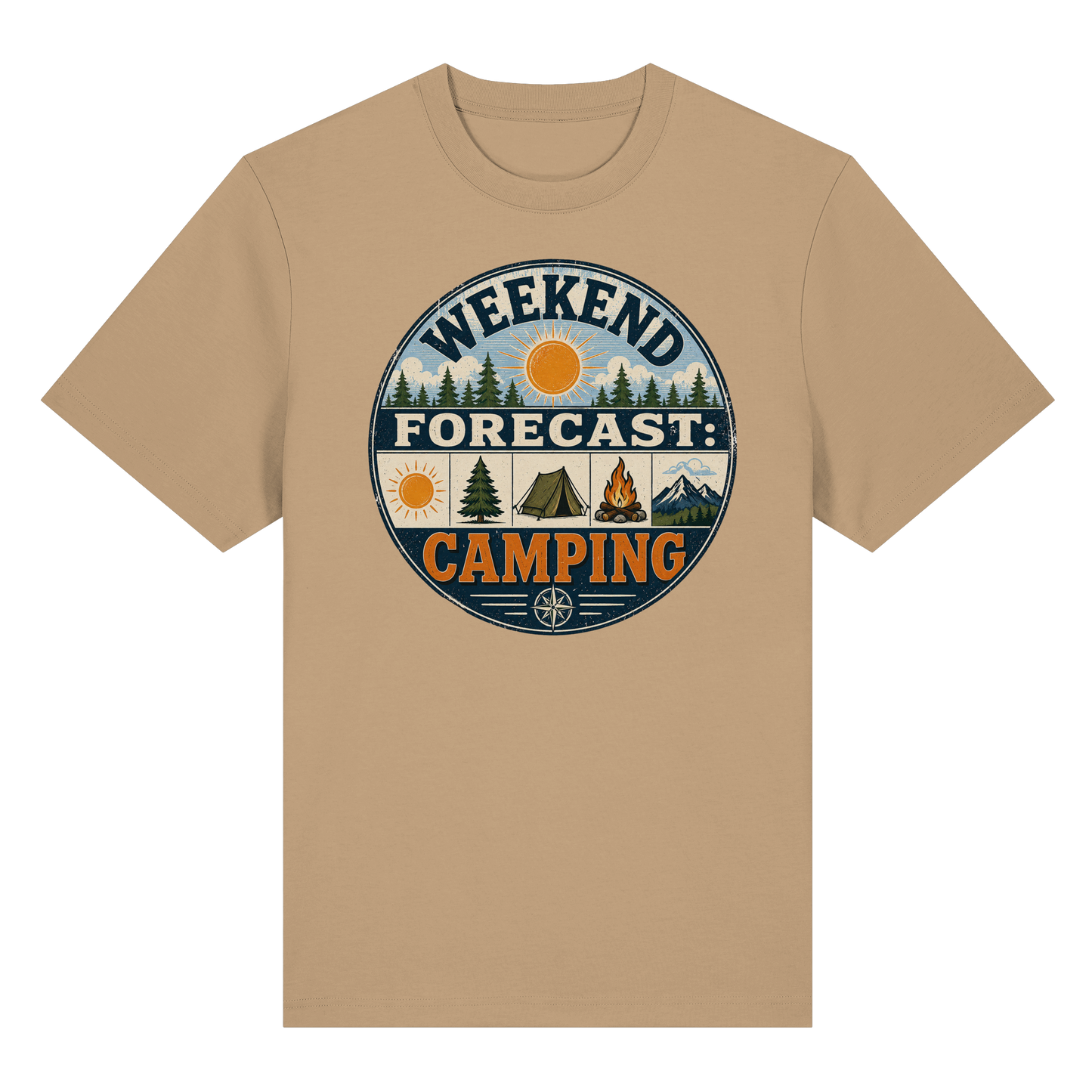 Clever Outdoor Weekend Forecast Camping - Organic Heavy Shirt